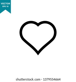 heart icon vector logo template, love symbol 