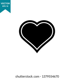 heart icon vector logo template, love symbol 