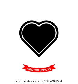 heart icon vector logo template, love symbol 