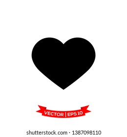 heart icon vector logo template, love symbol 