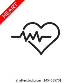 heart icon vector logo template 