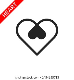 heart icon vector logo template 