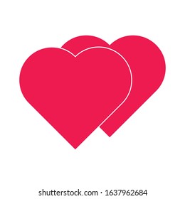 heart icon vector logo template. love symbol flat design EPS10