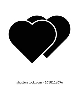heart icon vector logo template. love symbol flat design EPS10