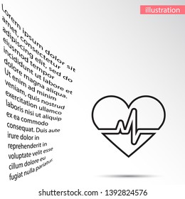 Heart Icon Vector . Lorem Ipsum Illustration design
