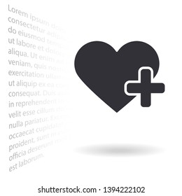 Heart Icon Vector . Lorem Ipsum Illustration design