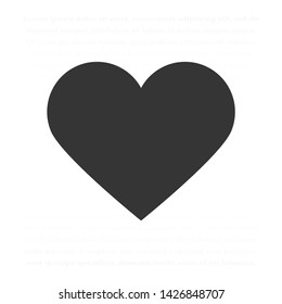 Heart Icon Vector . Lorem Ipsum Illustration design