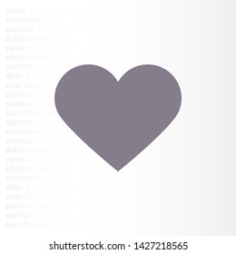 Heart Icon Vector . Lorem Ipsum Illustration design