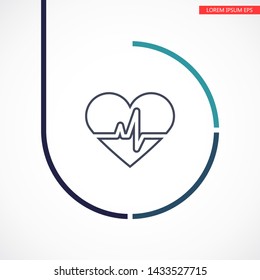 Heart Icon Vector . Lorem Ipsum Illustration design