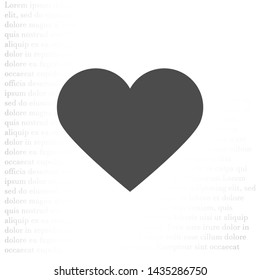 Heart Icon Vector . Lorem Ipsum Illustration design