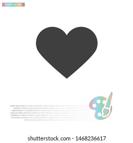 Heart Icon Vector . Lorem Ipsum Illustration design