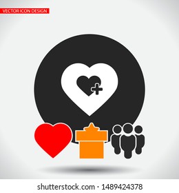 Heart Icon Vector . Lorem Ipsum Illustration design