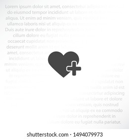 Heart Icon Vector . Lorem Ipsum Illustration design