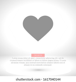 Heart Icon Vector . Lorem Ipsum Illustration design
