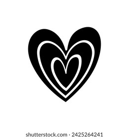 Icono de corazón vector. signo de ilustración de amor. símbolo de romance.