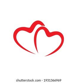 Heart icon vector, Love Heart, Heart icon vector isolated on white background.