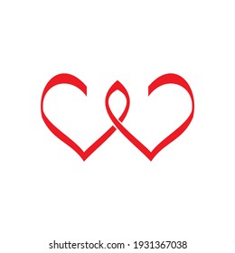Heart icon vector, Love Heart, Heart icon vector isolated on white background.