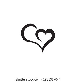 Vector de icono cardíaco, Corazón de amor, vector de icono del corazón aislado en fondo blanco.