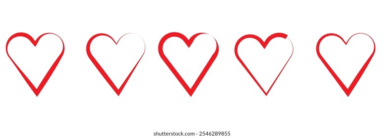 Heart icon vector, Love Heart, Heart icon vector isolated on white background. 333