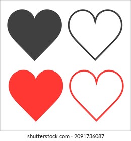 heart icon, vector love logo, pictogram isolated on white, pixel perfect illustration
