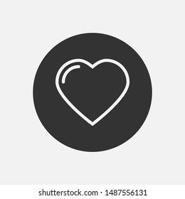 Heart Icon - Vector, Love Sign and Symbol for Design, Presentation, Website or Apps Elements.
