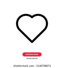 Heart icon vector. Love sign
