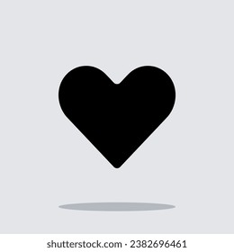 Heart icon vector. Love sign symbol vector. Heart vector icon illustration isolated on gray background