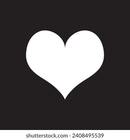 Heart icon vector. Love sign symbol vector. Heart vector icon illustration isolated on black background