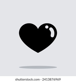 Heart icon vector. Love sign symbol vector. Heart vector icon illustration isolated on gray background