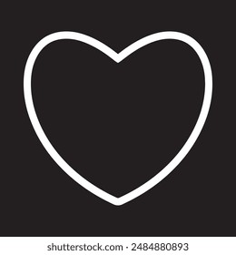Heart icon vector. Love sign symbol vector. Heart vector icon illustration isolated on black background