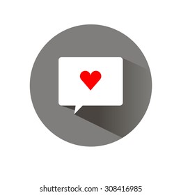 heart icon vector love speech sign symbol