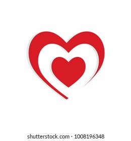 Heart Icon Vector. Love symbol. Valentine's Day sign, Flat style for graphic and web design, logo. 