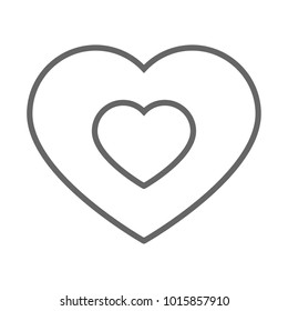 Heart Icon Vector. Love symbol. Valentine's Day sign, emblem isolated on white background with shadow, Flat style for graphic and web design, logo. EPS10 pictogram
