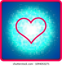 Vector de iconos del corazón. Símbolo de amor. Signo del Día de San Valentín, emblema aislado en fondo blanco con sombra, Estilo plano para diseño gráfico y web, logotipo. pictograma EPS10