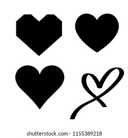 heart Icon Vector. Love symbol. Valentine's Day sign, Flat style for graphic and web design, logo.