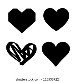 heart Icon Vector. Love symbol. Valentine's Day sign, Flat style for graphic and web design, logo.