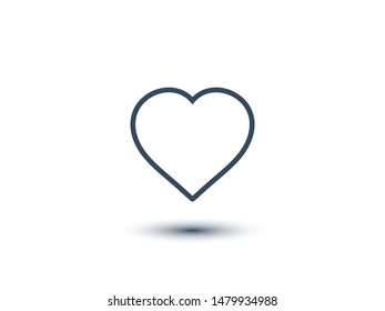 Heart icon vector. Love symbol. Valentine's Day sign.