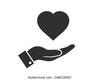Heart icon vector. Love symbol. Valentine's Day sign.