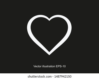 Heart icon vector. Love symbol. Valentine's Day sign.