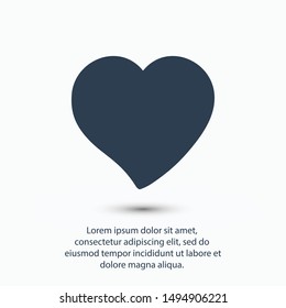 Heart icon vector. Love symbol. Valentine's Day sign.