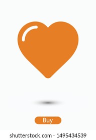 Heart icon vector. Love symbol. Valentine's Day sign.
