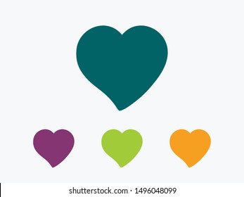 Heart icon vector. Love symbol. Valentine's Day sign.