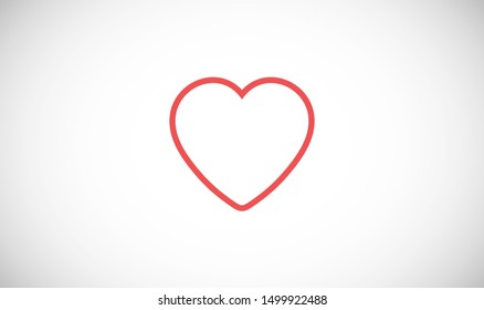 Heart icon vector. Love symbol. Valentine's Day sign.