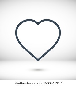 Heart icon vector. Love symbol. Valentine's Day sign.