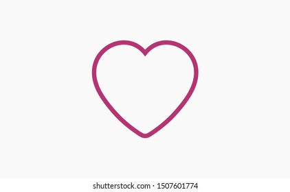 Heart icon vector. Love symbol. Valentine's Day sign.