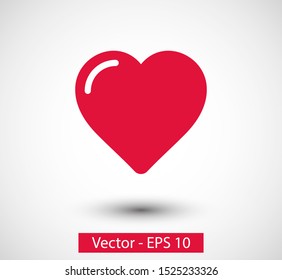 Heart icon vector. Love symbol. Valentine's Day sign.