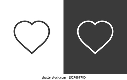 Heart icon vector. Love symbol. Valentine's Day sign.