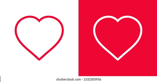 Heart icon vector. Love symbol. Valentine's Day sign.