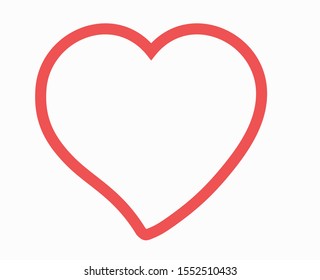 Heart icon vector. Love symbol. Valentine's Day sign.