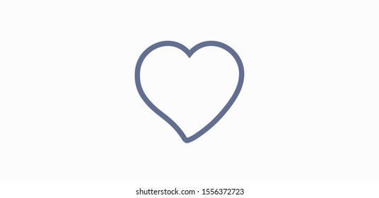 Heart icon vector. Love symbol. Valentine's Day sign.